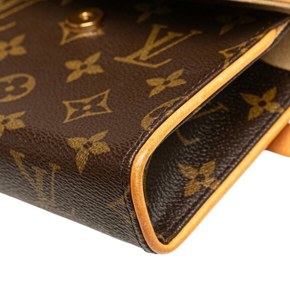 LOUIS VUITTON Brown Monogram Leather Pochette Hobo Bag - Picture 5 of 10